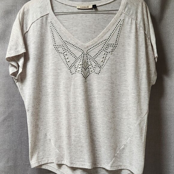 One World ladies blouse with metal accents - Picture 1 of 11